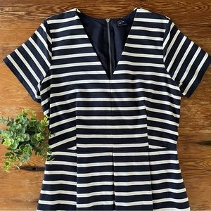 Navy Blue & White Striped Gap Dress